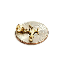 Load image into Gallery viewer, 14k yellow Gold tiny Genie lamp Aladdin charm pendant gift fine jewelry 1.1g