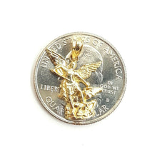 Load image into Gallery viewer, New 14k yellow gold saint Michael pendant charm fine religious gift jewelry 1.2g