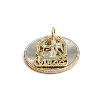 Load image into Gallery viewer, New 14k yellow Gold Virgo zodiac sign Pendant charm astrology fine jewelry 1.2g