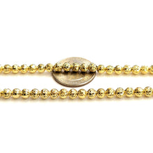 Load image into Gallery viewer, 10K yellow gold 5mm ball bead chain Diamond Cut Necklace Fine jewelry 25.5g 24"