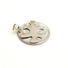Load image into Gallery viewer, New 14k yellow Gold puzzle piece Pendant charm unisex gift fine jewelry 1.8g