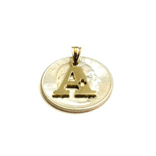 Load image into Gallery viewer, 14k Yellow gold Solid initial A Plus pendant charm alphabet fine jewelry 1.3g