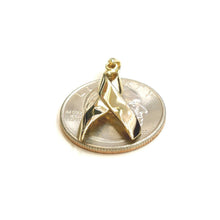Load image into Gallery viewer, New 14k yellow Gold breast cancer survivor awareness ribbon Pendant Jewelry 1.8g