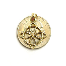 Load image into Gallery viewer, 14k yellow Gold Nudo De Bruja Witches Knot Pendant fine jewelry unisex 1.5g