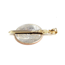 Load image into Gallery viewer, 14k yellow Gold solid kitchen utensil knife Pendant charm gift fine jewelry 1.5g
