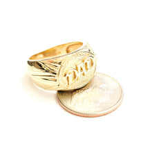 Load image into Gallery viewer, 14K yellow Gold Dad ring solid birthday gift father's day fine jewelry size 11
