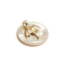Load image into Gallery viewer, New 14k solid yellow Gold tiny umbrella Pendant charm gift fine jewelry 1g