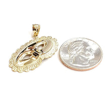 Load image into Gallery viewer, 14k yellow gold masquerade face mask drama theater act pendant fine jewelry 3.8g