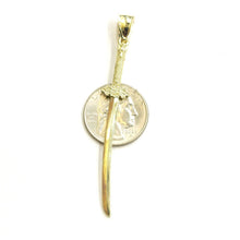 Load image into Gallery viewer, New 10k yellow Gold 3D solid sword Pendant charm Unisex gift fine jewelry 4.2g
