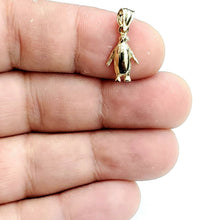 Load image into Gallery viewer, New 14k yellow Gold Tiny Penguin Bird Pendant charm gift fine jewelry 1g