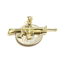 Load image into Gallery viewer, New 10k yellow Gold AR15 AR-15 machine gun rifle army Pendant fine jewelry 2.1g
