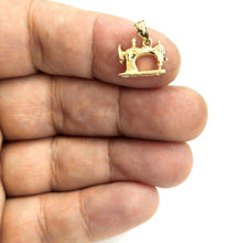 Load image into Gallery viewer, New 14k yellow Gold solid 3D Sewing Machine Pendant Taylor Tool fine jewelry 2g
