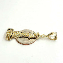 Load image into Gallery viewer, 10k yellow Gold nugget king chess piece Pendant charm diamond cut jewelry 4.2g