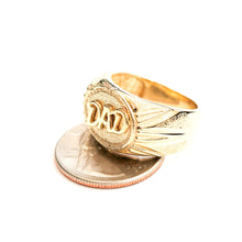 Load image into Gallery viewer, 14K yellow Gold Dad ring solid birthday gift father's day fine jewelry size 11