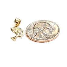 Load image into Gallery viewer, New 14k yellow Gold Tiny Egyptian Nefertiti head queen Pendant fine jewelry 1.2g