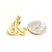 Load image into Gallery viewer, 10k yellow gold cobra snake reptile Pendant charm gift fine jewelry 4.1g