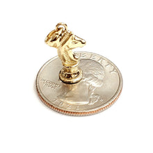 Load image into Gallery viewer, 14k yellow Gold tiny 3D horse chess piece Pendant charm gift fine jewelry 2g