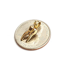 Load image into Gallery viewer, New 14k yellow Gold solid 3D tooth Pendant charm gift fine jewelry 1.6g