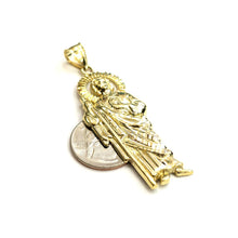 Load image into Gallery viewer, 10k yellow gold saint Jude San juda pendant charm fine religious jewelry 7.3g