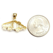 Load image into Gallery viewer, New 14k yellow Gold tanker truck trucking Pendant charm gift fine jewelry 3.3g