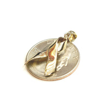 Load image into Gallery viewer, New 14k yellow Gold breast cancer survivor awareness ribbon Pendant Jewelry 1.8g