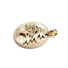 Load image into Gallery viewer, 14k yellow gold lebanon cedar tree lucky pendant charm gift fine jewelry 2.5g