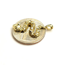 Load image into Gallery viewer, 14k yellow gold Rattle snake reptile Pendant charm diamond cut fine jewelry 1.7g