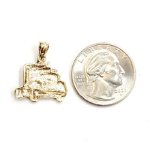 Load image into Gallery viewer, New 14k yellow Gold truck car trucking Pendant charm gift fine jewelry 3.1g