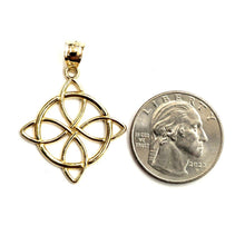 Load image into Gallery viewer, 14k yellow Gold Nudo De Bruja Witches Knot Pendant Gift fine jewelry unisex 3.3g