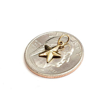 Load image into Gallery viewer, 14k yellow gold tiny star pendant charm celestial astronomy fine jewelry 0.5g