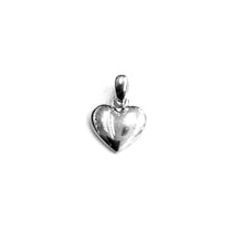 Load image into Gallery viewer, 14k White Gold Tiny shiny Heart pendant charm fine gift jewelry for women 0.5g