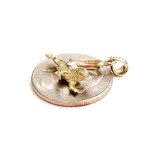 Load image into Gallery viewer, New 14k yellow Gold lizard Pendant animal charm gift fine jewelry 2g