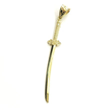 Load image into Gallery viewer, New 10k yellow Gold 3D solid sword Pendant charm Unisex gift fine jewelry 4.2g