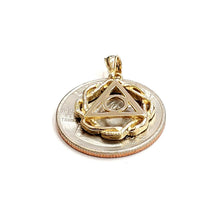 Load image into Gallery viewer, New 14k yellow Gold sobriety symbol recovery medal circle triangle Pendant 2.8g