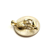 Load image into Gallery viewer, 14k solid yellow Gold 3D Kokopelli Pendant Charm music gift fine jewelry 2.7g