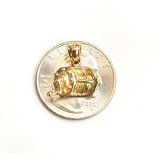 Load image into Gallery viewer, New 14k Yellow Gold fishing reel Pendant charm unisex gift fine jewelry 2.2g