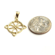 Load image into Gallery viewer, 14k yellow Gold Nudo De Bruja Witches Knot Pendant Gift fine jewelry unisex 2g