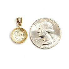 Load image into Gallery viewer, New 14k yellow gold round happy face emoji pendant charm gift fine jewelry 1.1g