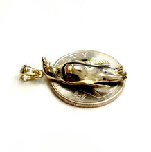 Load image into Gallery viewer, New 14k yellow Gold solid Penguin Bird Pendant charm gift fine jewelry 3g