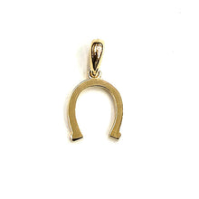 Load image into Gallery viewer, New 14k Yellow Gold horseshoe Pendant Charm lucky Gift fine jewelry unisex 0.6g