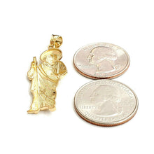 Load image into Gallery viewer, 14k two tone gold saint Jude juda pendant charm fine religious gift jewelry 3.5g