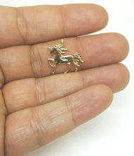 Load image into Gallery viewer, New 14k real yellow gold unicorn full body pendant charm jewelry fine gift 0.8g