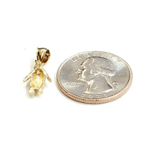 Load image into Gallery viewer, New 14k yellow Gold Tiny Penguin Bird Pendant charm gift fine jewelry 1g
