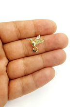 Load image into Gallery viewer, 14k yellow Gold solid hummingbird Pendant charm fine gift jewelry for her 1g