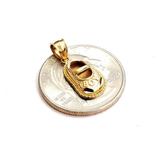 Load image into Gallery viewer, 14K Yellow Gold 3D Classic baby boy Shoe Charm Pendant gift Fine Jewelry 1.4g