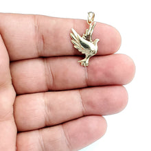 Load image into Gallery viewer, New 14k yellow Gold Dove bird Pendant charm wings love gift fine jewelry 1.9g