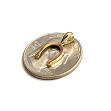 Load image into Gallery viewer, New 14k Yellow Gold horseshoe Pendant Charm lucky Gift fine jewelry unisex 0.6g
