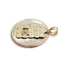 Load image into Gallery viewer, New 14k yellow gold Western wall kotel Hay chay Jewish pendant fine jewelry 1.6g
