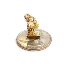 Load image into Gallery viewer, New 14k Yellow Gold 3D microscope Pendant charm science tool fine jewelry 2.3g