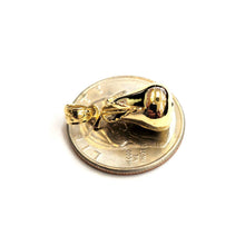 Load image into Gallery viewer, New 14k yellow gold 3D Pear fruit Pera With leaf pendant charm fine jewelry 4.2g